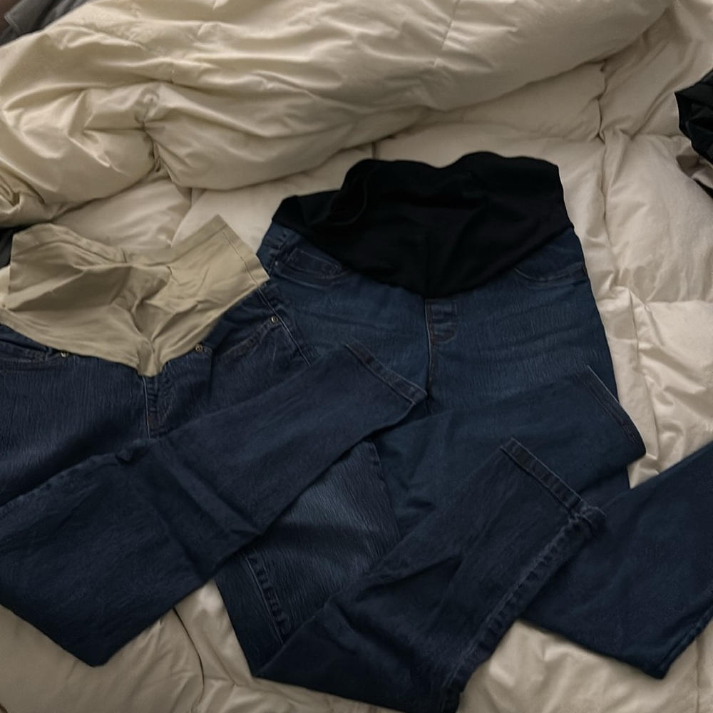 Women’s Maternity Over Belly Jeans Bundle Lot